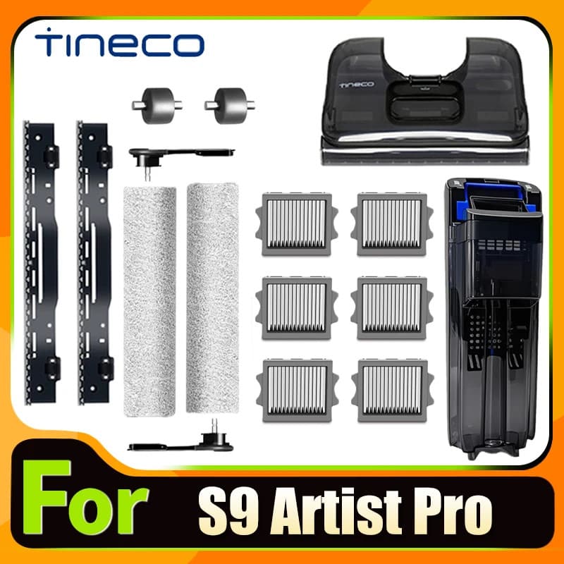 Para Tineco FLOOR ONE S9 Artista Pro Aspirador De Pó Seco E Molhado Tanque Água Escova Rolo Peças Filtro HEPA