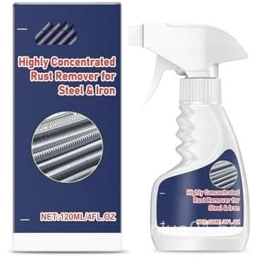 Removedor de Ferrugem Meigline, 4 Fl Oz Removedor de Ferrugem Altamente Concentrado para Aço e Ferro, Removedor de Aço A