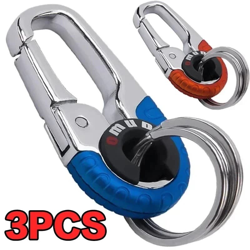 Fivela de Chaveiro para Homens, Anel de Chave em Aço Inoxidável, Gancho de Chaveiro, Mosquetão para Atividades ao Ar Liv