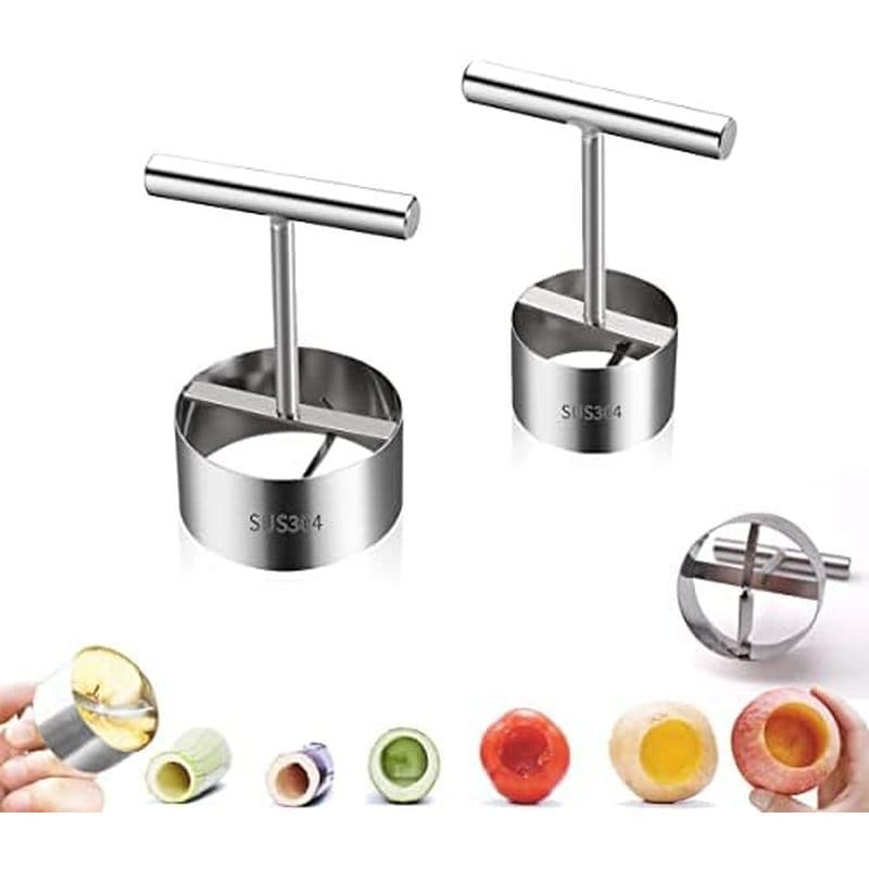 Vegetais & amp ; Fruit Corer , Veggie Broca Removedor De Núcleo De Frutas Ferramenta De Cozinha , Vegetal De 2 Tamanhos