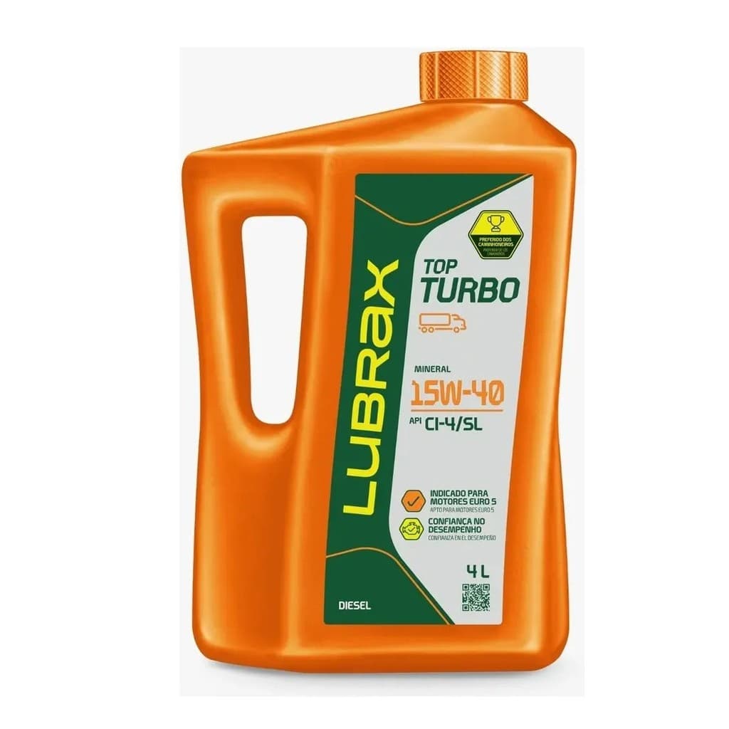 GALÃO 4 LITROS LUBRAX 15W40 TOP TURBO CI4