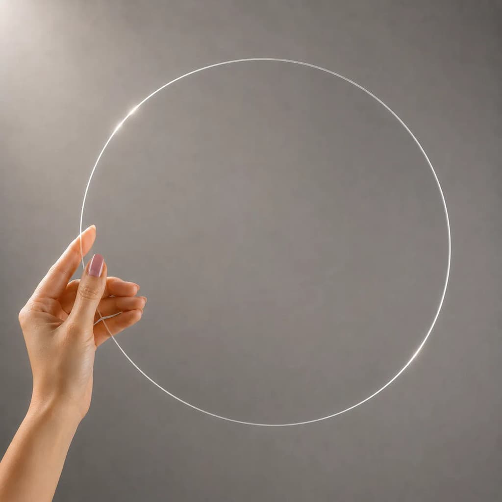Placa Circular De Acrílico Cristal 35x35cm 3mm Cristal