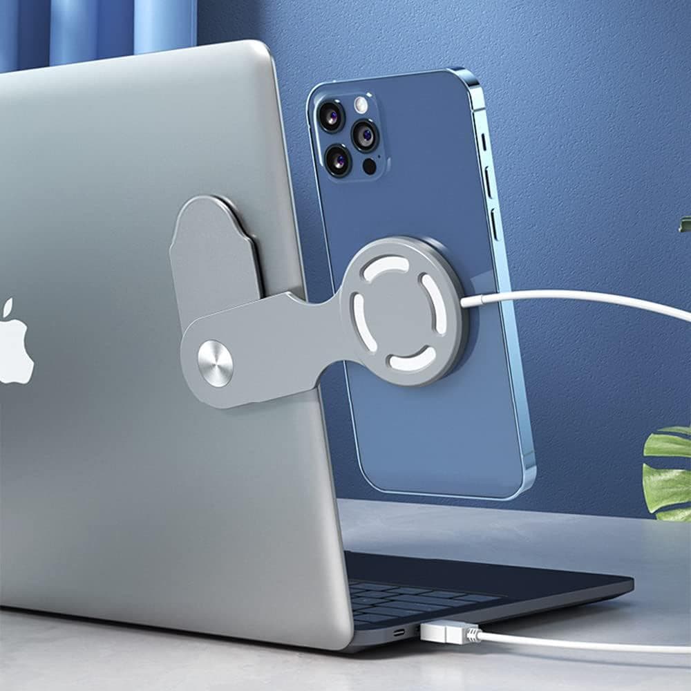 2 Suportes para Laptop e Telefone, suporte para celular em monitor de computador, acessórios para MacBook, suporte para