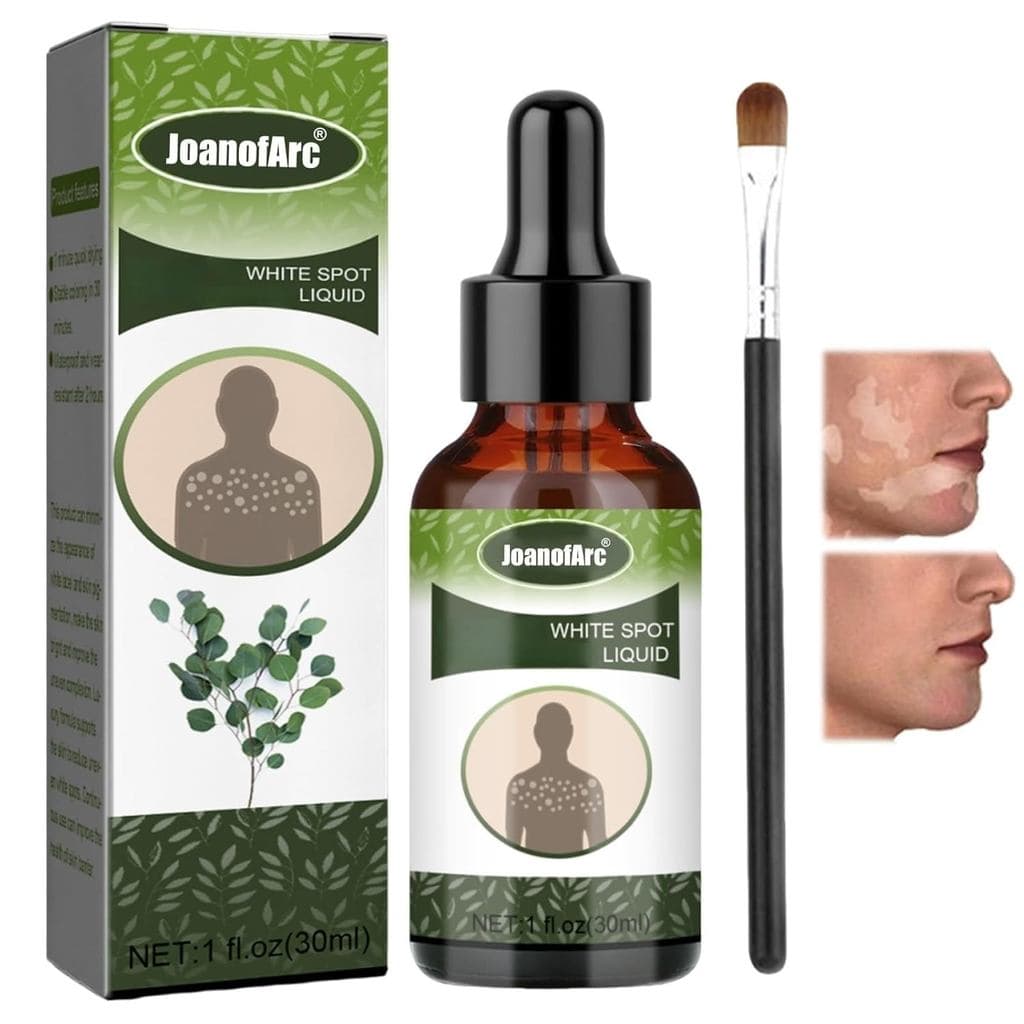 Essência Reparadora de Vitiligo JoanofArc, Sérum para Vitiligo, Reduz Manchas Brancas e Melhora a Pigmentação da Pele, A
