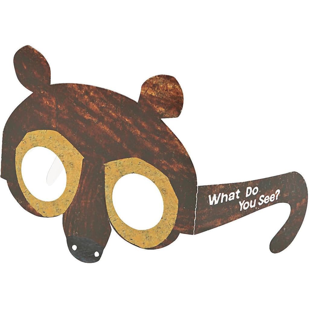 Fun Express Urso Pardo de Eric Carle, Urso Pardo, O Que Você Vê? Óculos de Papel - Acessórios de Vestuário - Óculos - Óc