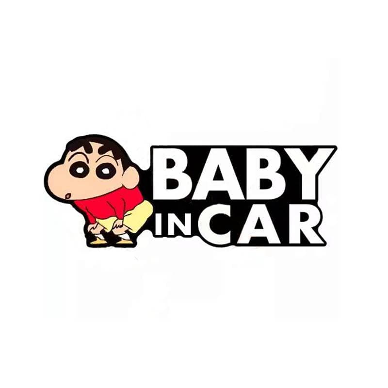 Adesivo de carro de aviso magnético desenho animado fofo Crayon Shin-Chan BABYINCAR adesivo infantil no corpo do carro