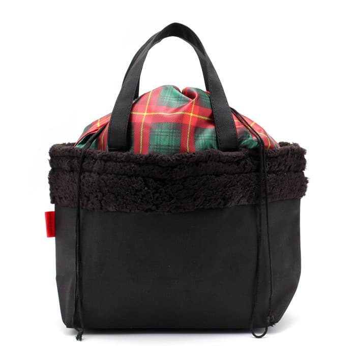 Frete grátis novo estilo revista japonesa estilo preto portátil bolsa com cordão bolsa lancheira lancheira