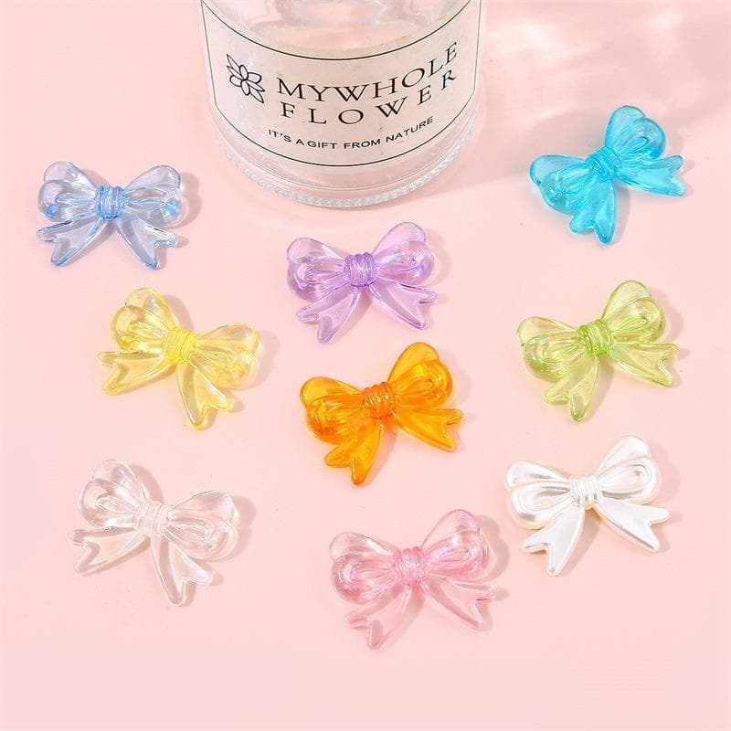 Doce cor transparente acrílico cor mágica borboleta frisado diy Material artesanal pulseira caseira acessórios de corda