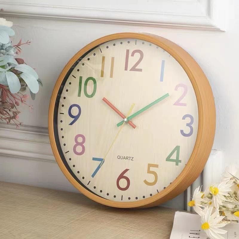 12 Polegada 30CM padrão de bambu relógio de parede de plástico relógio de quartzo quarto sala de estar relógio de parede