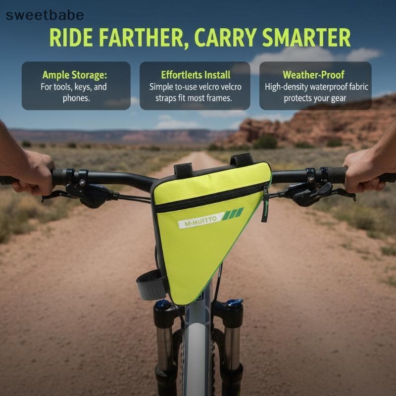 Bicicleta À Prova Dwaterproof Água Quadro Frontal Saco Ajustável Suporte Do Telefone Bolsa 1PC Grande Capacidade Ciclism