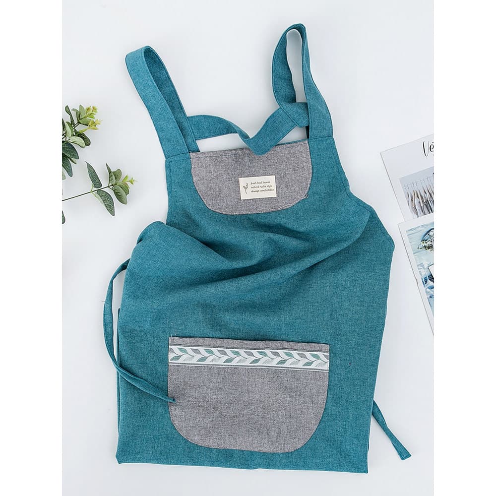 Avental de cozinha doméstica Anti-incrustante à prova de óleo simples Workwear versão coreana moda cozinhar cintura masc