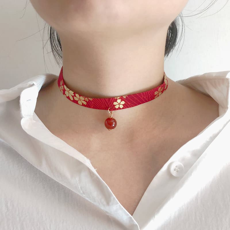 Yuanyi clavícula corrente antigo colar colar feminino colar influenciador estilo japonês estilo chinês estilo curto japo