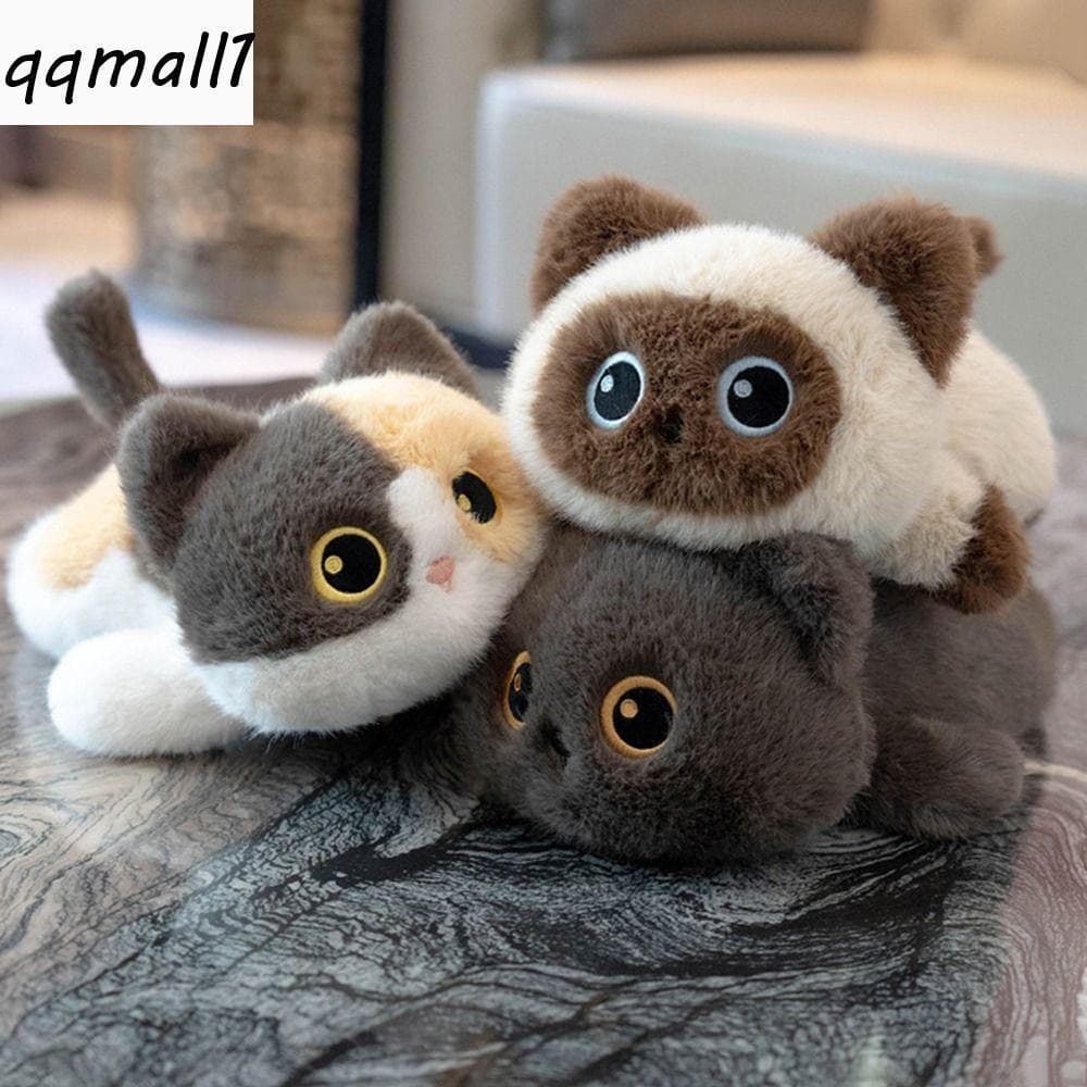 Brinquedo De Pelúcia De Gato De Simulação QQMALL1 , Boneca Desenho Animado Macio De Gatinho Realista , Adorável