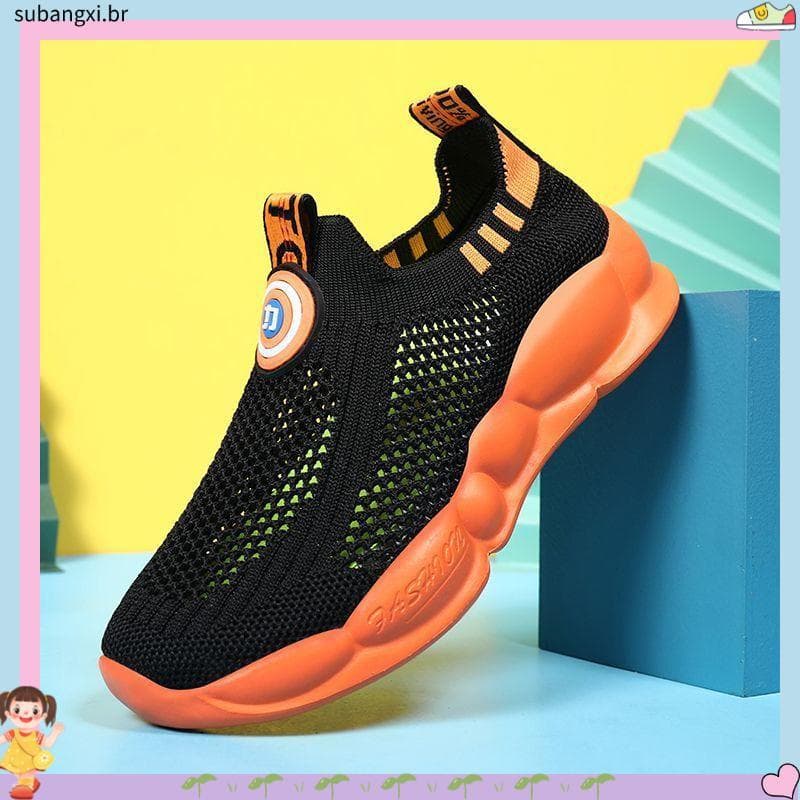 ABC SYTX Meninos Sapatos Verão Novo Estilo Oco Malha Respirável Calçados Esportivos Infantis Slip-On Sapatos de Rede Int
