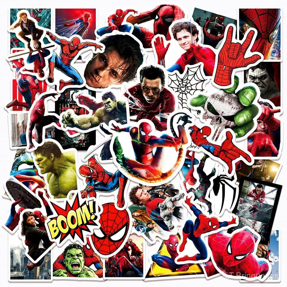 50 adesivos do filme Homem-Aranha 4: Novo Dia, autoadesivos, à prova d'água, para decorar garrafas de água e cadernos, p