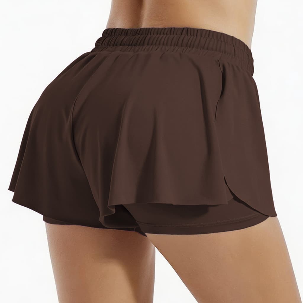 Saia plissada de ioga feminina verão cintura alta Nude saia esportiva treinamento corrida saia de tênis