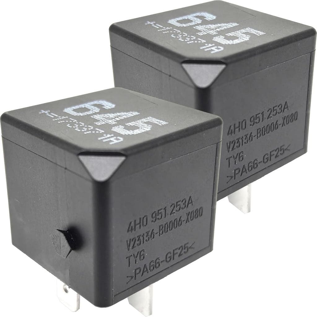 Relé 645 4H0951253A V23136-B0006-X080 (Pacote com 2) 12V 40A Relé de Potência Automotivo SPST de 4 Pinos Compatível com