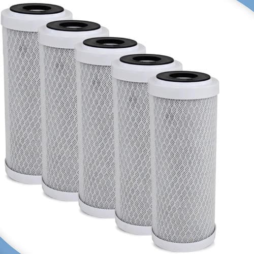 Kit 5 Refil Carbon Block Para Pou 7  Filtro Acqua 200 Reposição Cinza-escuro