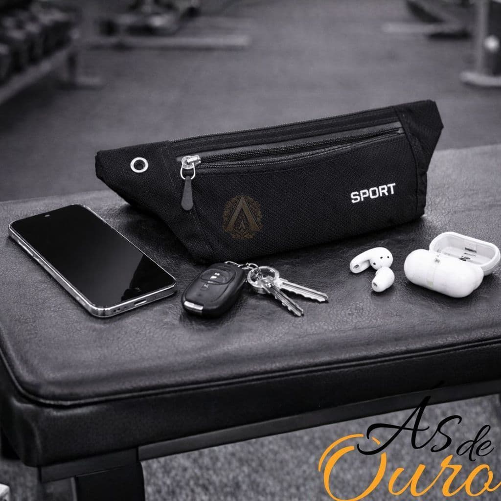 Pochete Cinta Doleira Fitness Impermeável Corrida Academia Alça Ajustável Celular Cintura Unissex