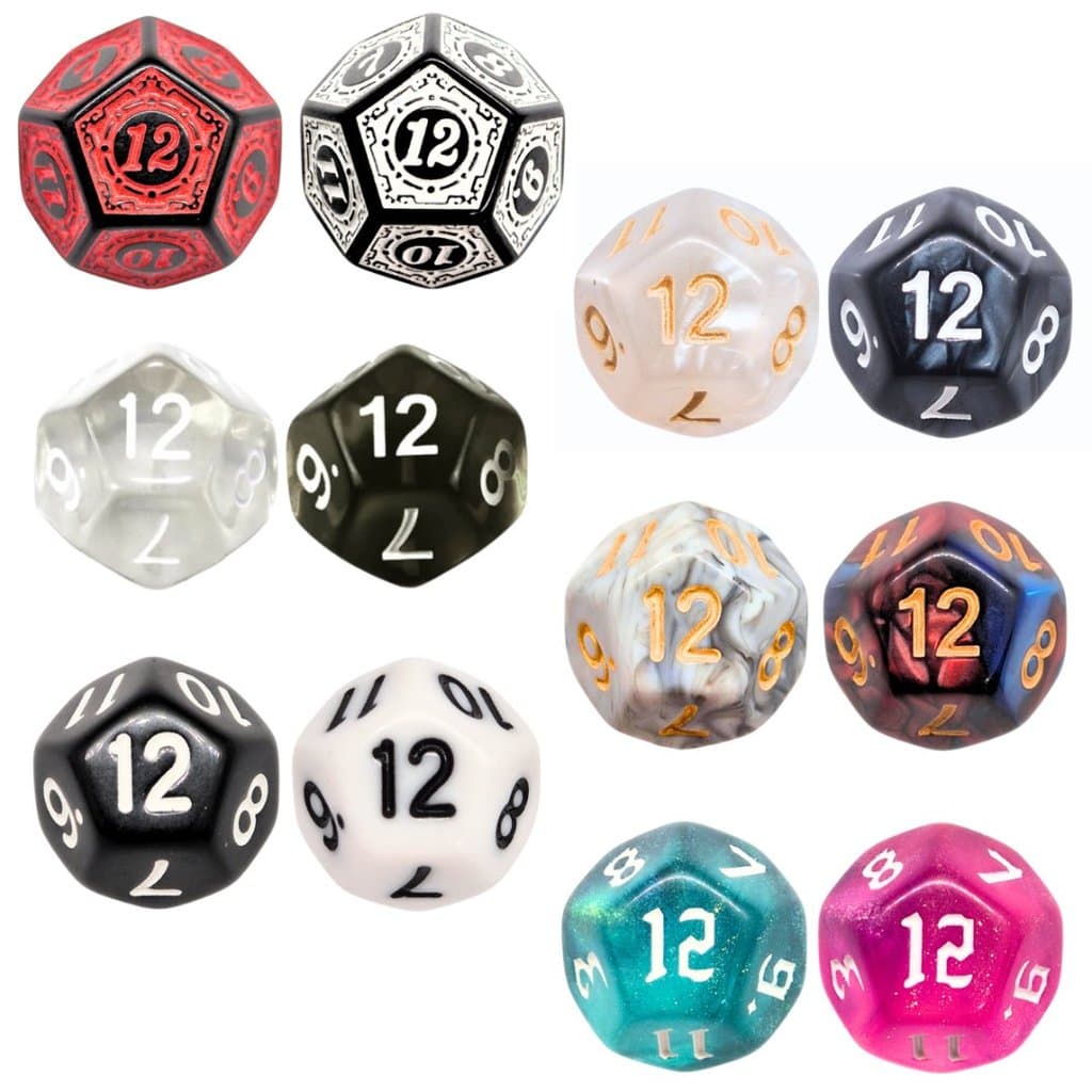 Kit 2 Dados D12 de Dualidade RPG - Daggerheart - Dado Esperança e Medo Mestre e Jogador Dnd