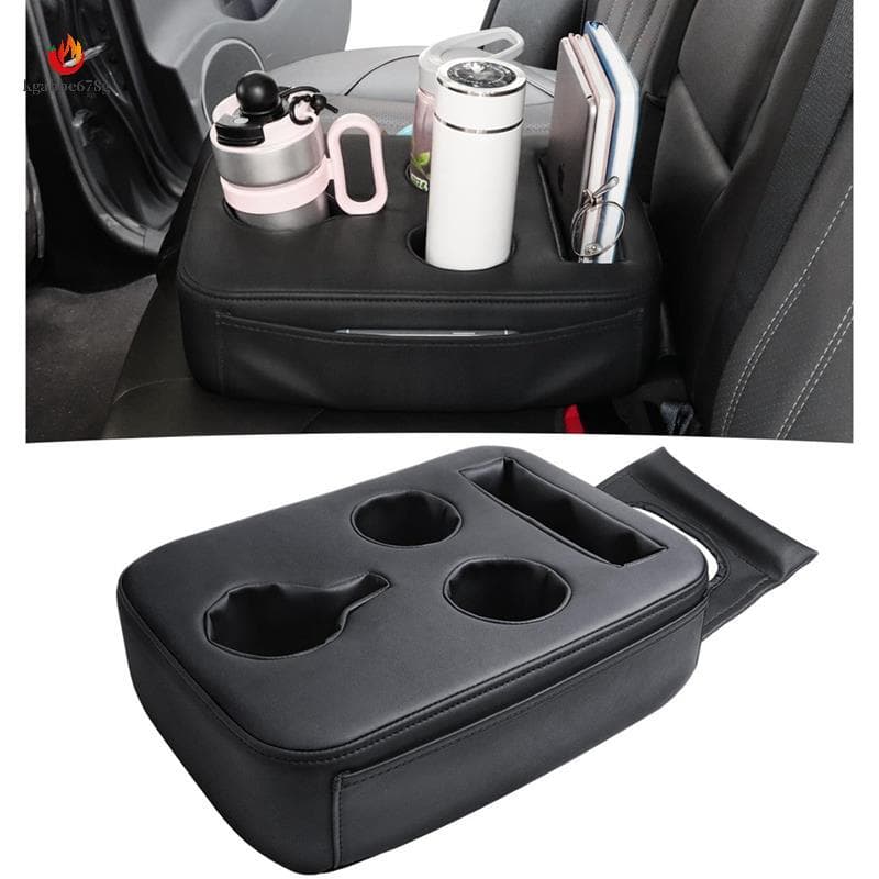 Suporte De Copo Para Banco Traseiro Com Bolsos Laterais Carro , Sofá-Cama , Barco , Bandeja Porta-Copos , Organizador Ca
