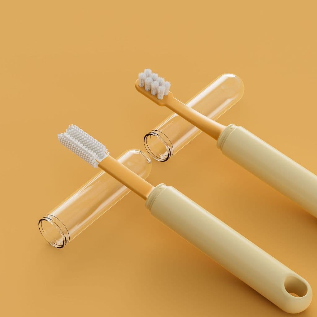 Escova de dentes multifuncional para animais de estimação, escova de dentes pequena de Silicone para gatos, conjunto de