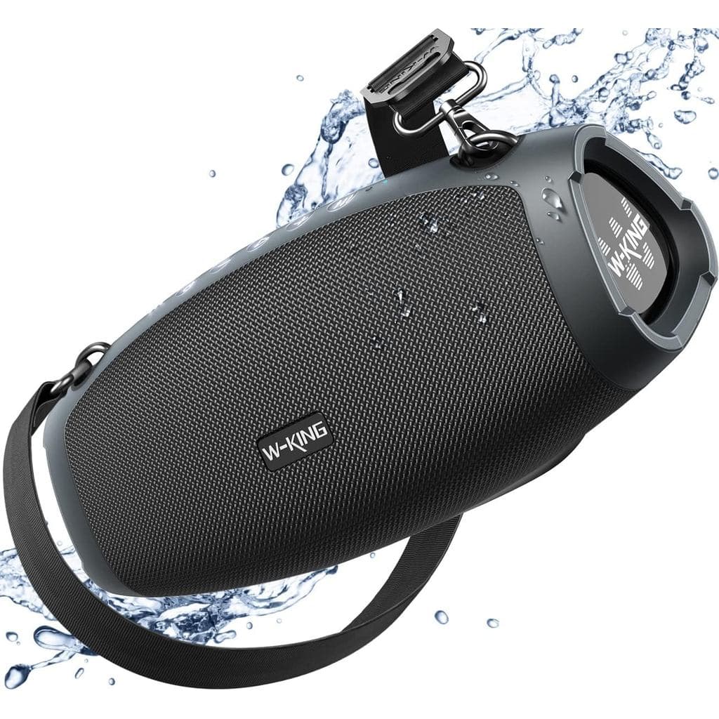 Caixa de Som Bluetooth W-KING, 120W de Potência Máxima, IPX6, Alto-falantes Portáteis para Uso Externo |   Caixa de Som