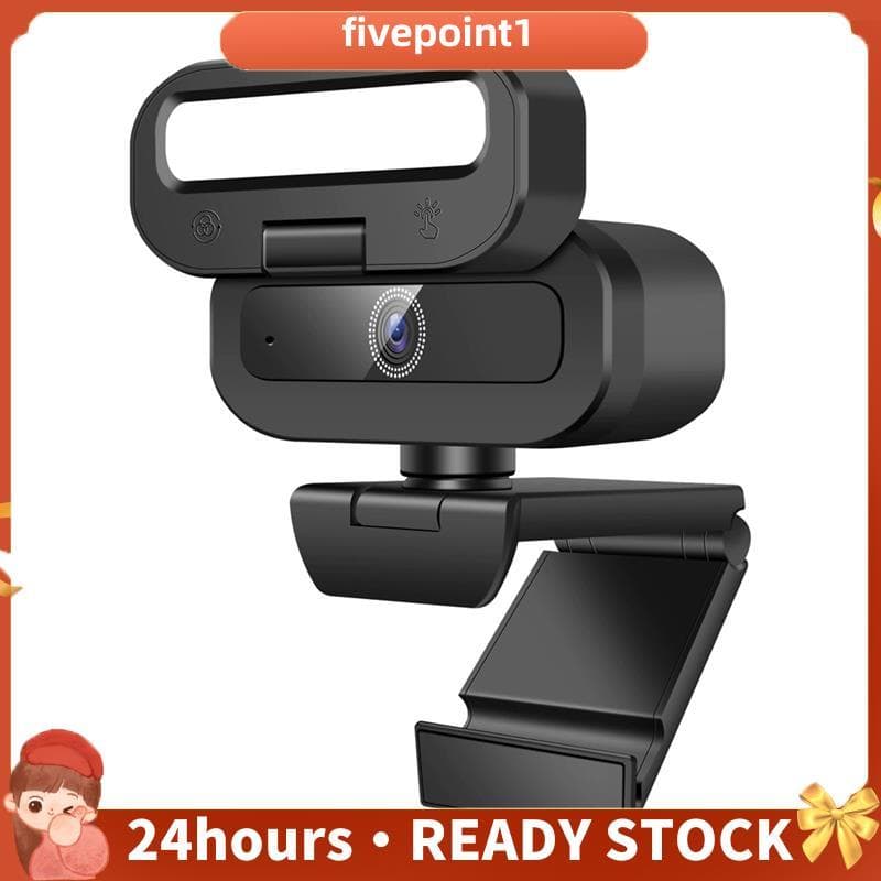Alimentação De Vídeo Ao Vivo 4K 60FPS USB Webcam Câmera De Foco Automático Luz De Preenchimento De Microfone Giratório P