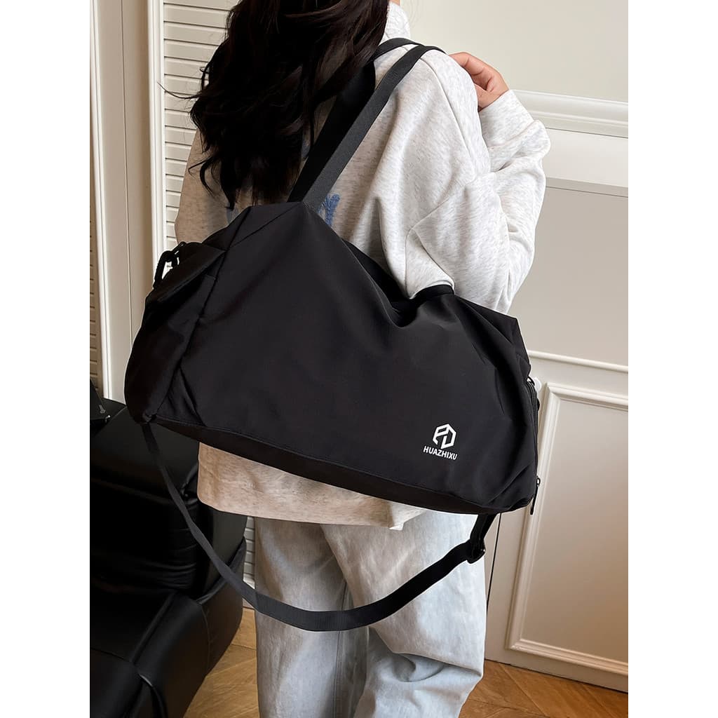 Bolsa esportiva de viagem ultraleve de grande capacidade, tecido à prova d'água de Nylon, bolsa de ginástica, bagagem fe