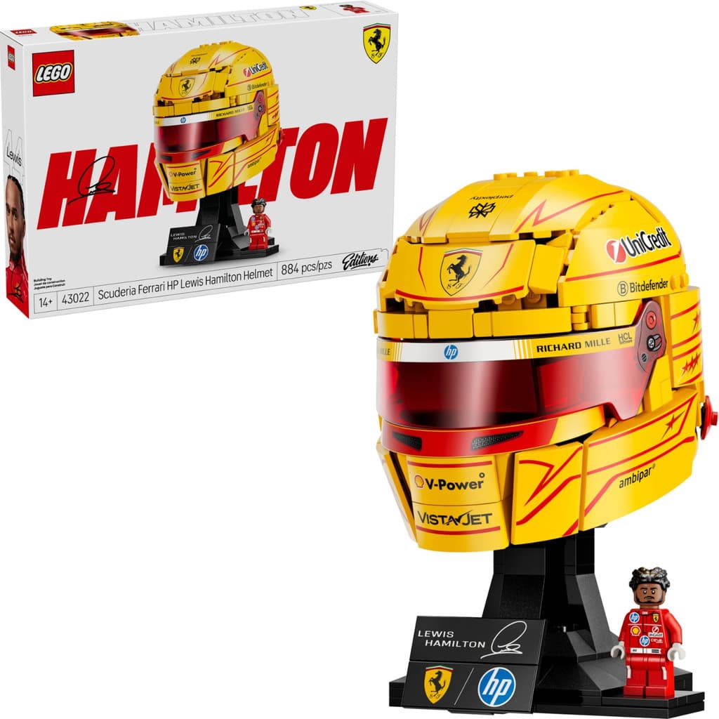 Lego Editions Capacete Scuderia Ferrari HP Lewis Hamilton 884 Peças 43022