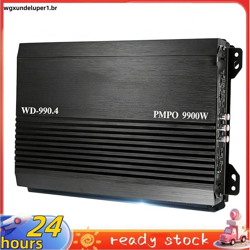 Amplificador De Carro 4 Canais 12V 9900W Atualização De Áudio Estéreo Surround Passivo Subwoofer Player
