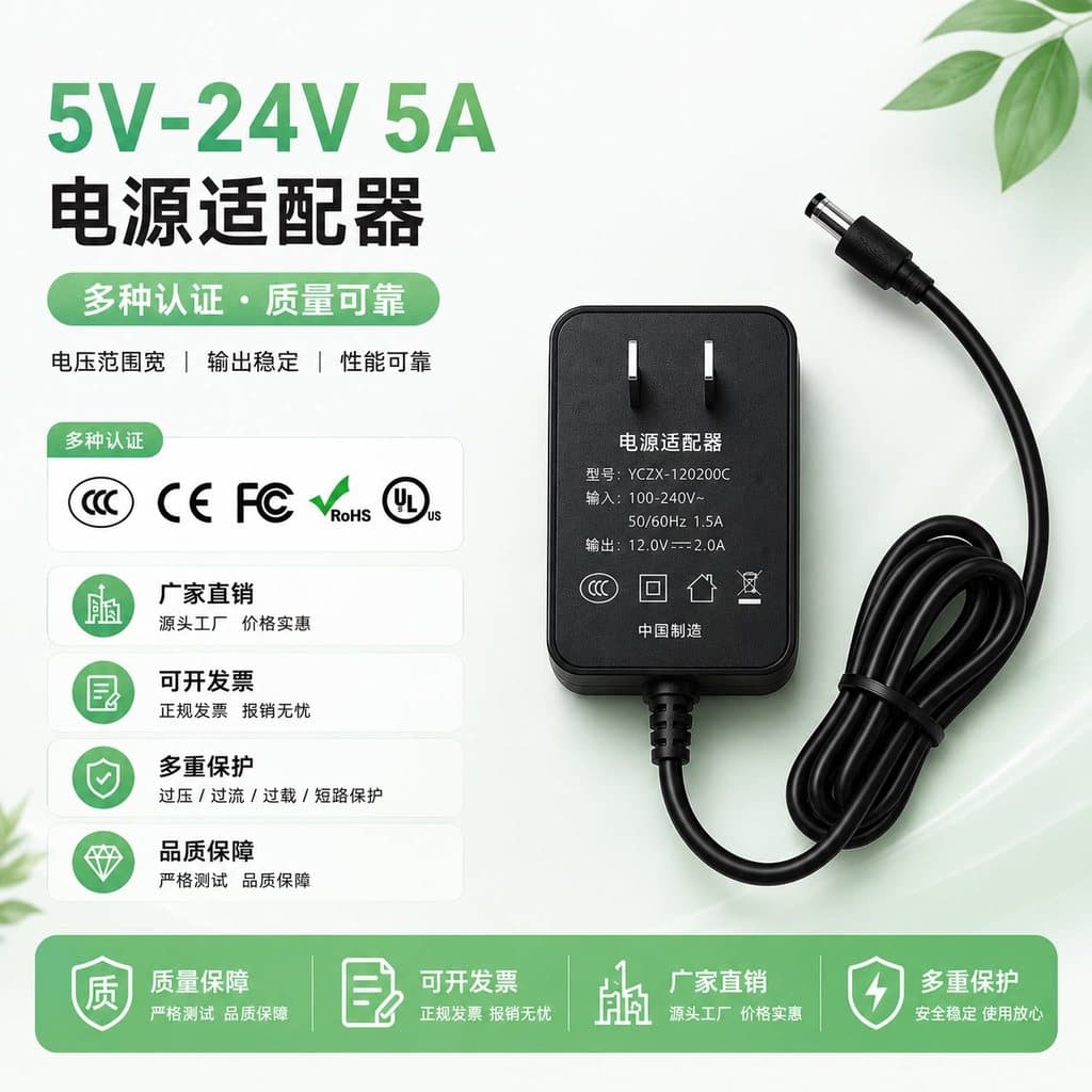 Adaptador de alimentação 3C 5V6V9V12V15V19V24V Roteador de energia Adaptador de alimentação Display de monitoramento