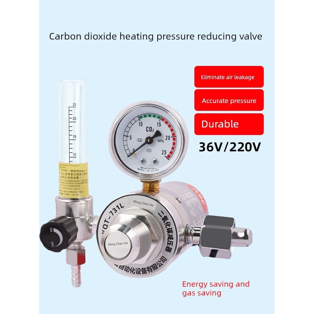 Válvula redutora de pressão de dióxido de carbono CO2 Proteção de gás Máquina de solda Medidor de pressão resistente a c