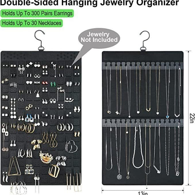 Novo produto pronto estoque armazenamento de brincos de feltro saco de suspensão de parede saco de armazenamento de jóia