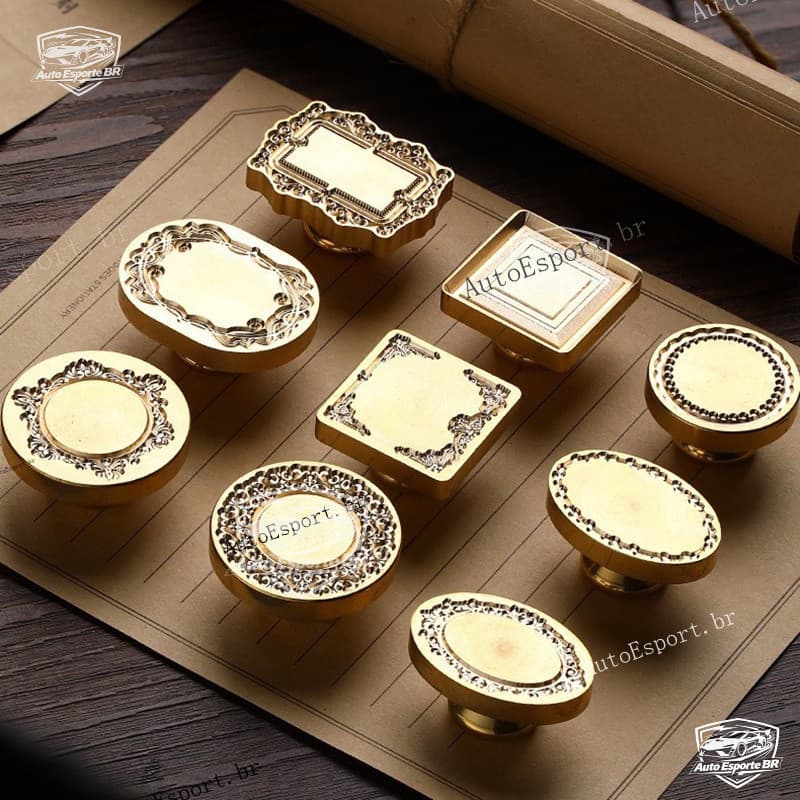 Cabeça De Bronze Em Relevo Moldura De Foto Vintage Selo De Partículas De Cera DIY Convite De Casamento Envelope Decoraçã