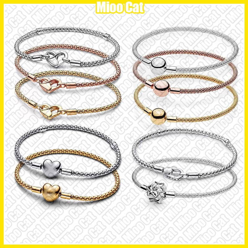 Pulseira artesanal em formato de coração, prata S925 banhada a ouro + bolsa de veludo VJFF