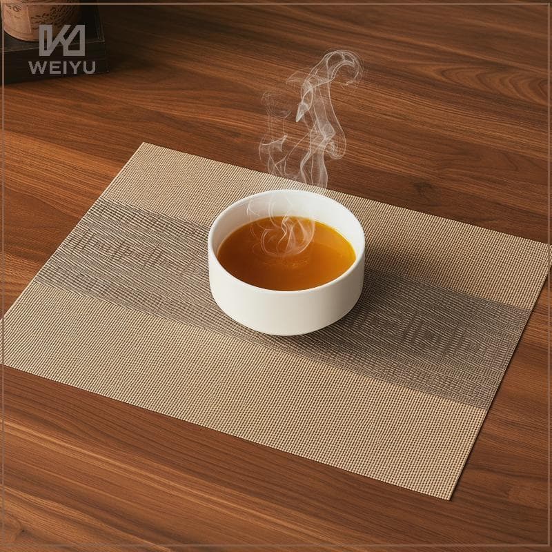WEIYU Tapete De Mesa De PVC Estilo Chinês Tecido À Prova D'água E De Óleo Antiderrapante Leve Luxo Simples Copo Doméstic