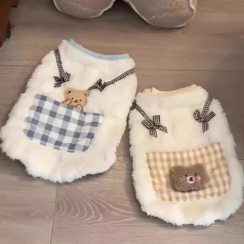 Mantenha aquecido outono inverno gato casaco de lã gato casaco de algodão caiu Muppets roupas espessadas estilo dourado