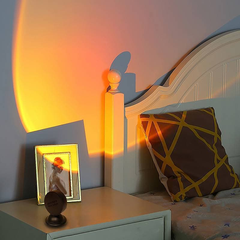 [MF] Led USB Sunset Lamp Projetor Decoração De Casa Luz Noturna Ambiente Portátil Para Quarto Sala De Estar Fotografia D