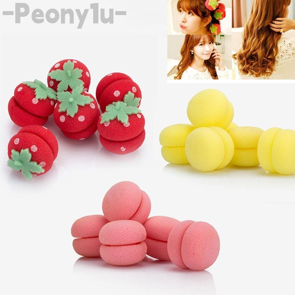 Peônia 6 Peças Rolos De Esponja , Bolas Modeladoras De Cabelo Longas E Saltitantes , Ferramentas De Estilo