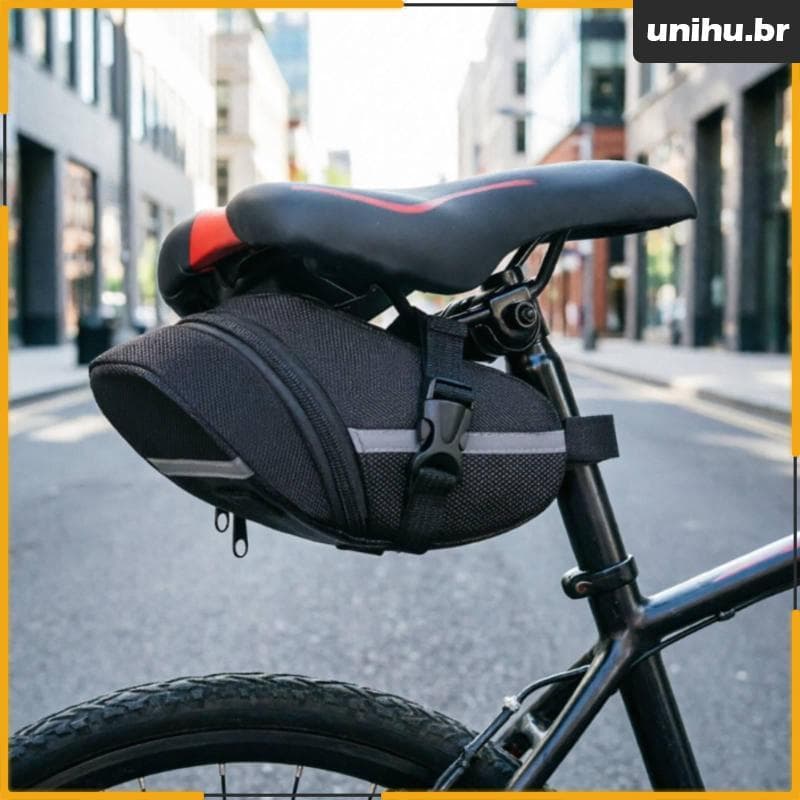 [Unihu] Bolsa De Selim De Ciclo Com Alça De Liberação Rápida Zíper Bicicleta Sob O Assento Simplificada A Armazenamento