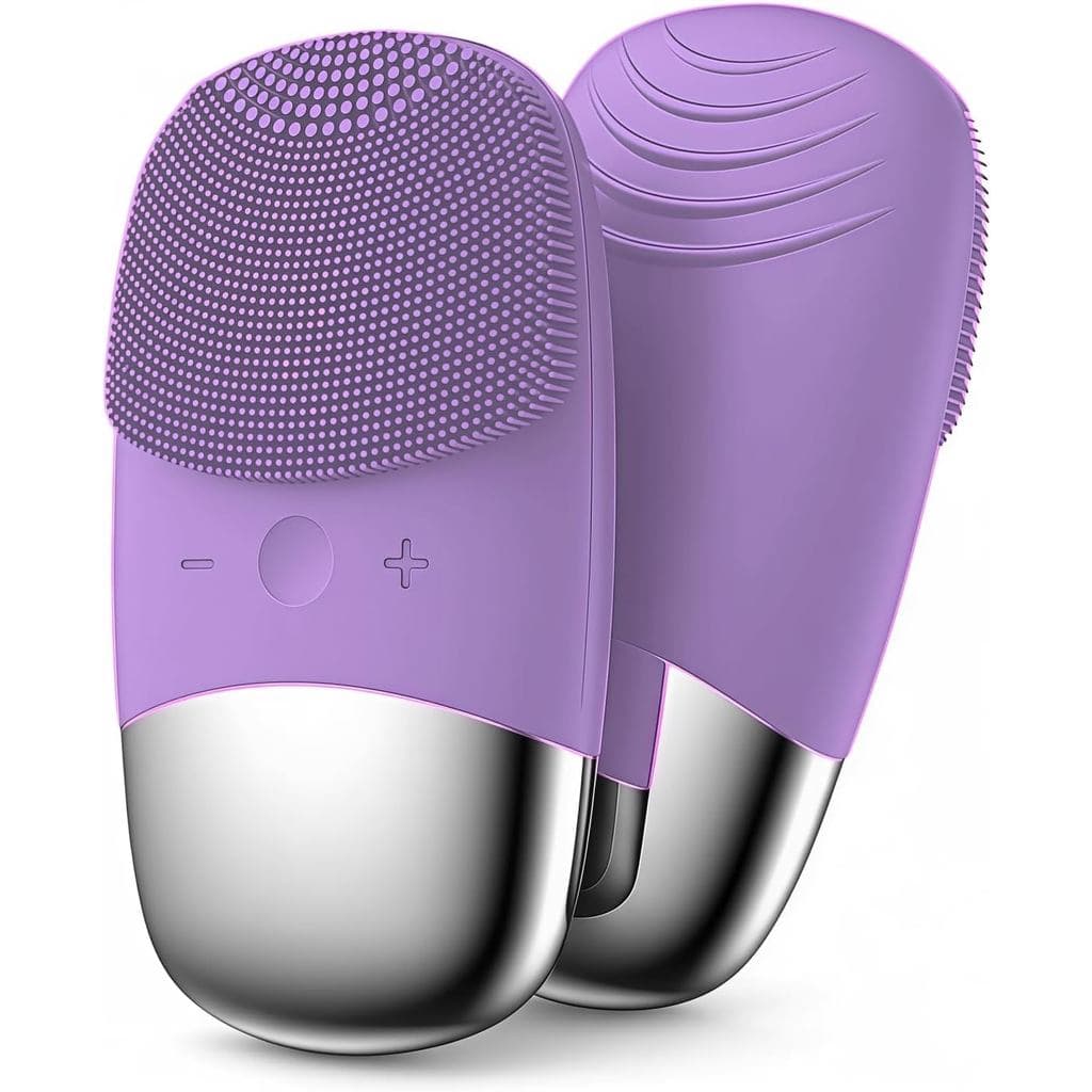 Escova de Limpeza Facial MEGAN, Esfoliador Facial Elétrico de Silicone Recarregável por USB, Massageador Facial Sônico à