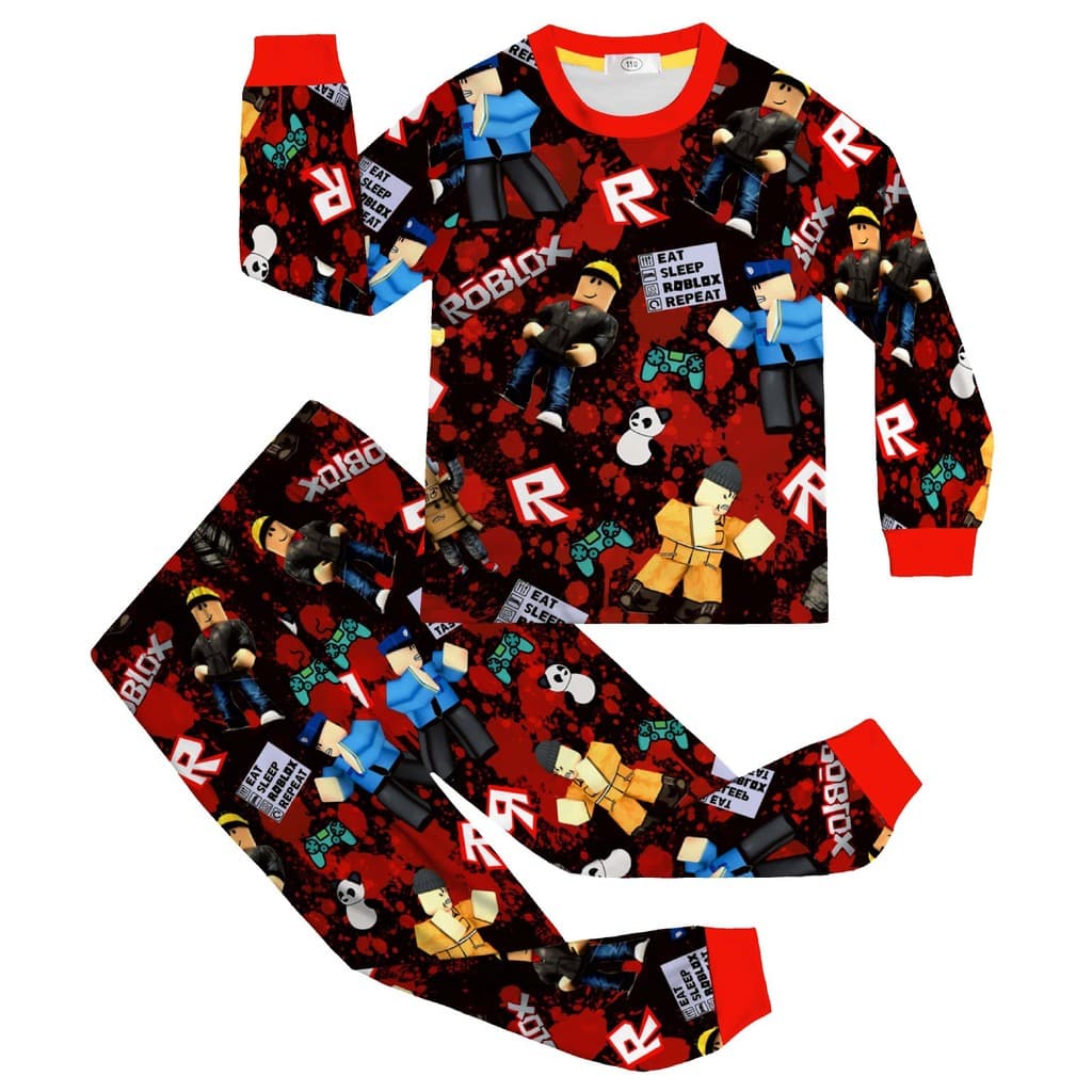 Novo terno rob lox rob lox meninos Loungewear manga longa + calças terno de duas peças 81173