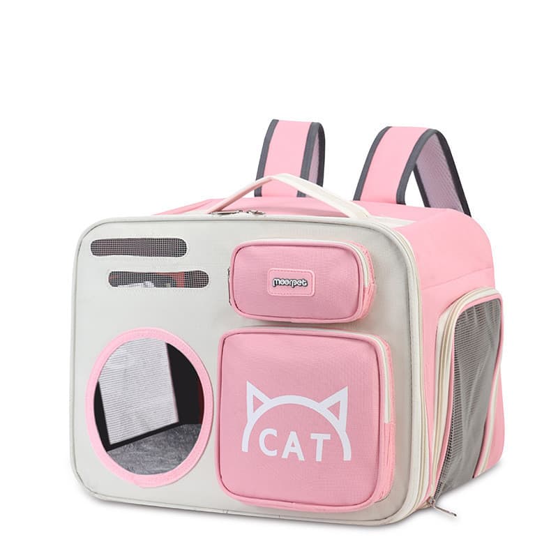 Pet Bolsa Outing Mochila Portátil Portátil Respirável Mochila de Visão Grande Suprimentos