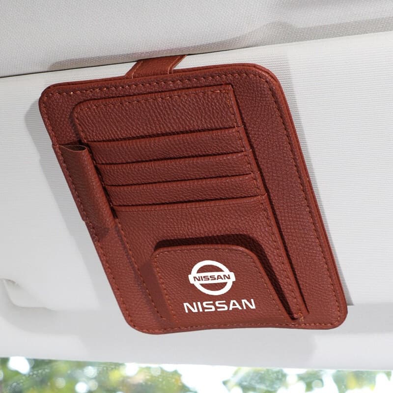 Suporte para Óculos de Sol e Cartões de Identificação para Para-sol de Carro, Organizador de Cartões e Ingressos para Mo
