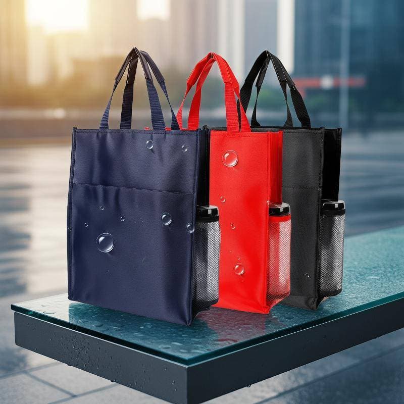 [Well Home] Pasta Multiuso À Prova D'água De Tecido Oxford 14x11x4 Polegadas Bolsa De Documentos Com Zíper Para Arquivo