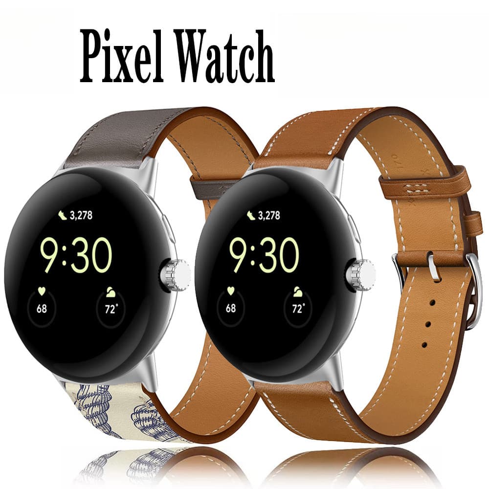 Pronta Entrega |   Pulseira de Relógio em Couro PU para Google Pixel Watch 4 |   Faixa de Contraste Bicolor Premium |