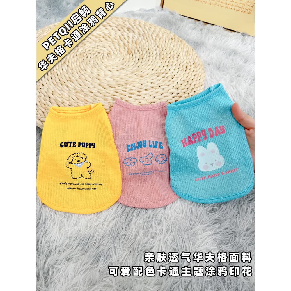 Roupas para cães gato colete filhote de cachorro verão estilo fino Bichon Anti-sujo ferramenta útil Teddy Schnauzer West