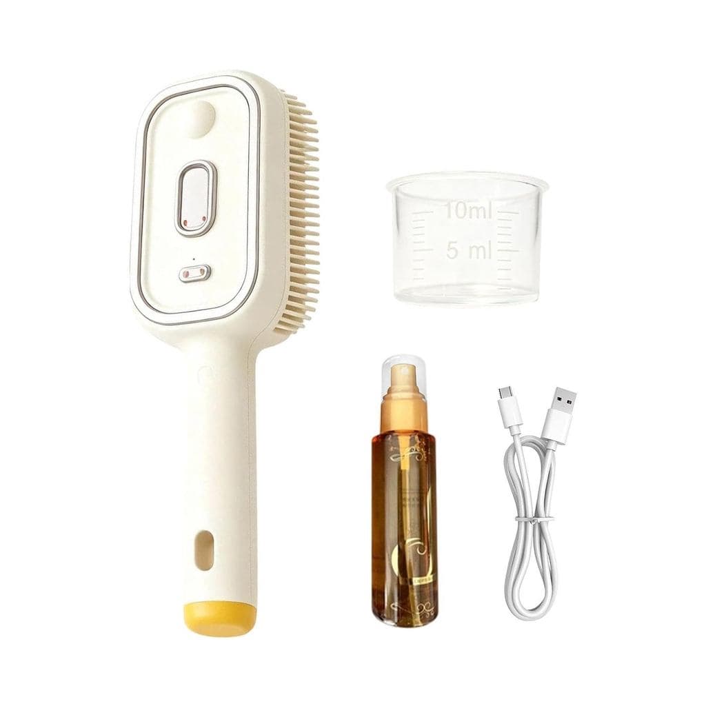 Escova de Cabelo Elétrica com Spray de Água e Almofada de Ar, Recarregável, Sem Fio, Autolimpante, para Mulheres, Viagen