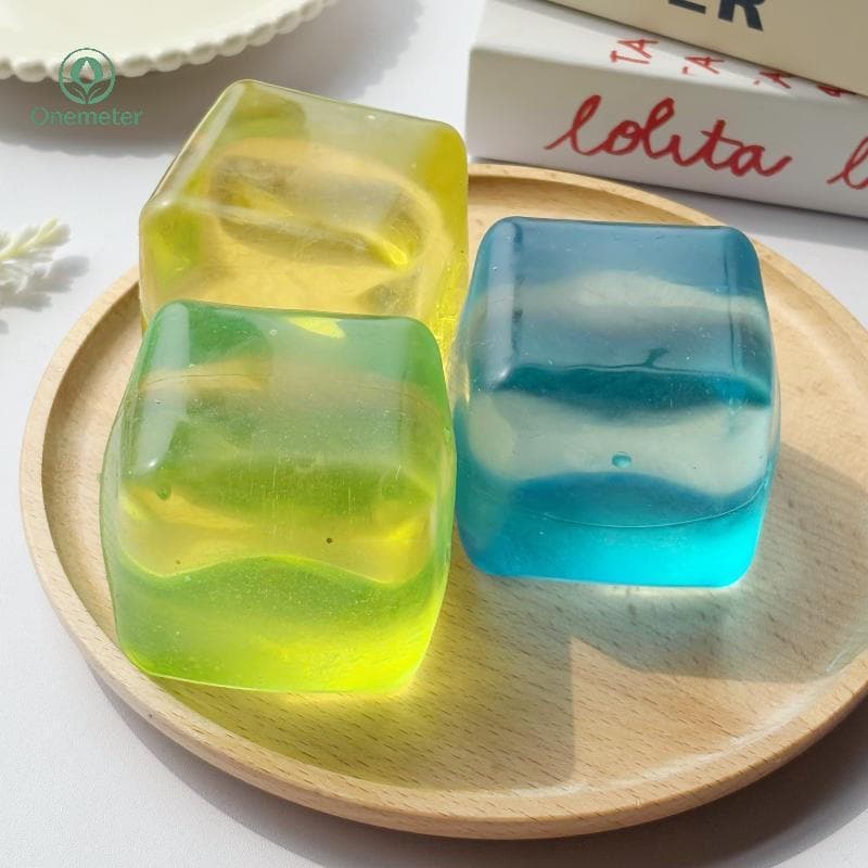 Onem Cubo De Gelo Colorido Anti-stress Brinquedos De Apertar Macio Recuperação Lenta Brinquedo Sensorial Para Crianças A